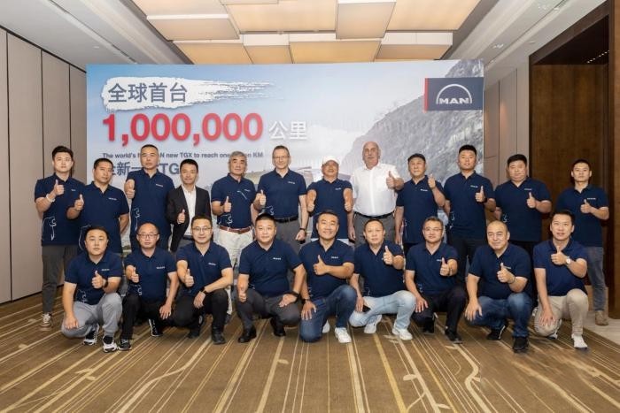 铁血雄狮 百万征程 全球首台百万里程TGX车型荣归大连连川货运
